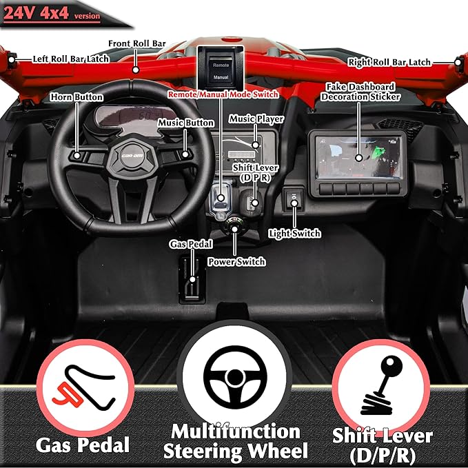CAN AM PARA NIÑOS ORIGINAL 48V