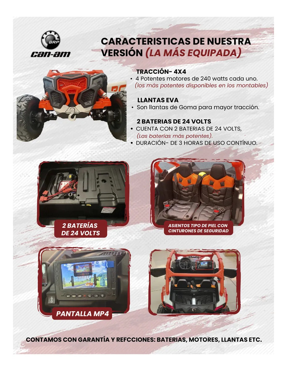 CAN AM PARA NIÑOS ORIGINAL 48V